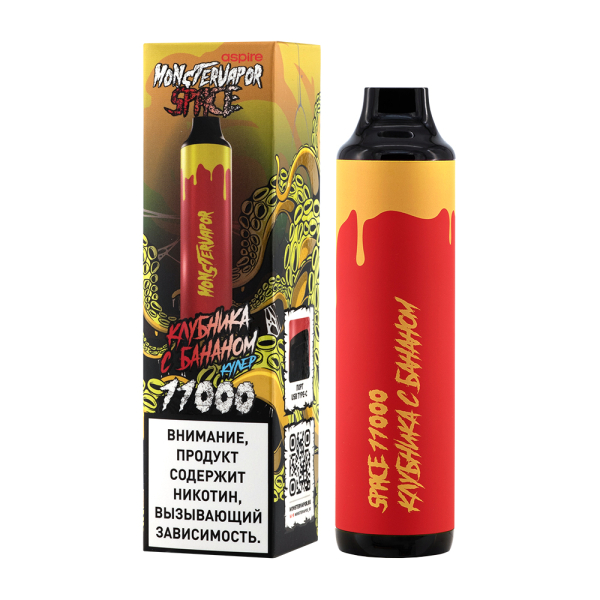 Электронка Monstervapor Space Клубника И Банан (11000 Затяжек) в Нарьян-Маре
