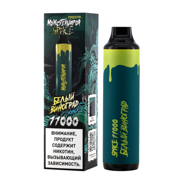 Электронка Monstervapor Space Белый Виноград (11000 Затяжек) в Нарьян-Маре