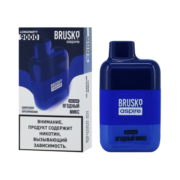 Электронка Brusko Longparty Ягодный Микс (9000 Затяжек) в Нарьян-Маре