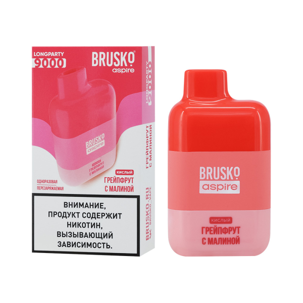 Электронка Brusko Longparty Грейпфрут И Малина (9000 Затяжек) в Нарьян-Маре