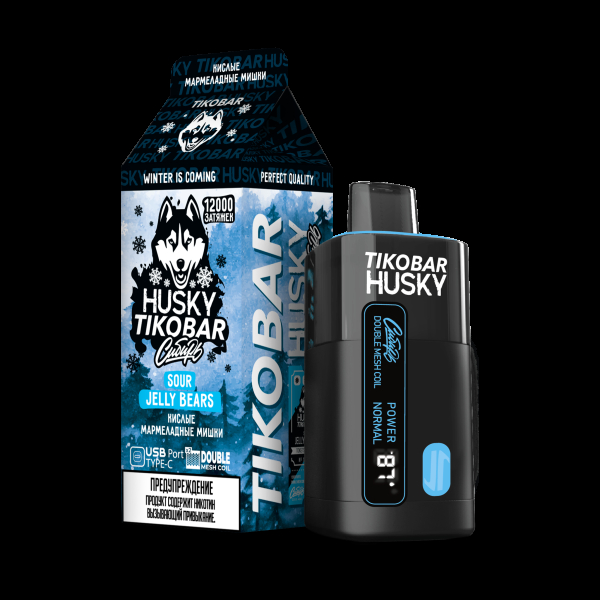 Электронка Tikobar Husky Сибирь Кислые Мармеладные Мишки 12000 Затяжек в Нарьян-Маре