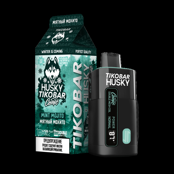 Электронка Tikobar Husky Сибирь Мятный Мохито 12000 Затяжек в Нарьян-Маре