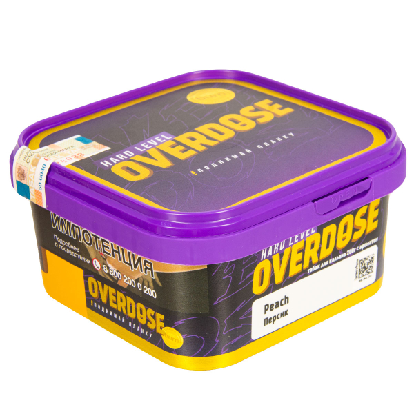 Табак Overdose Peach  200 грамм в Нарьян-Маре