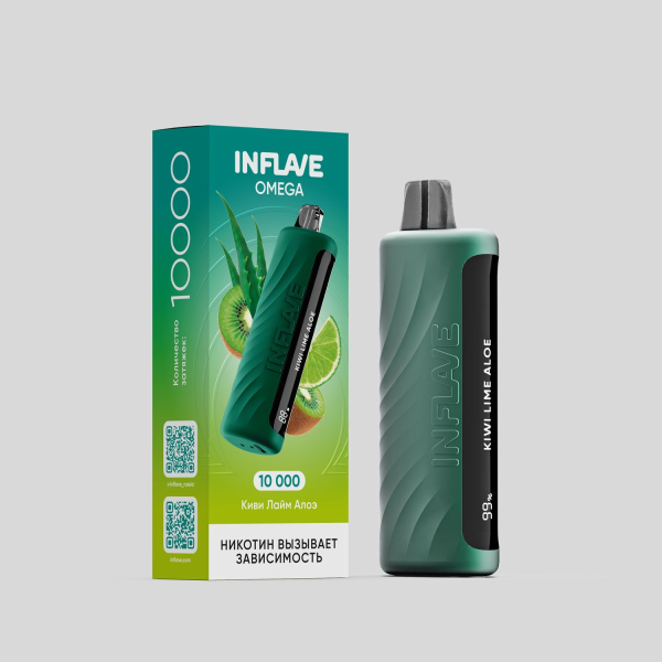Электронка Inflave Omega Киви Лайм Алоэ (10000 Затяжек) в Нарьян-Маре