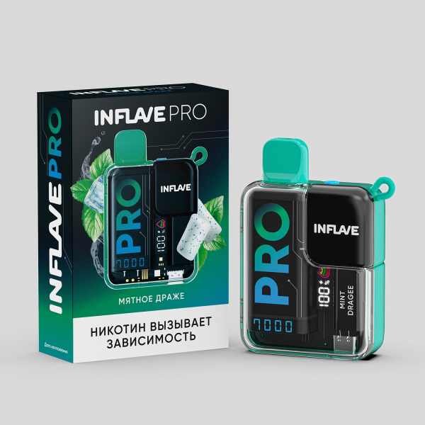 Электронка Inflave Pro Мятное Драже (7000 Затяжек) в Нарьян-Маре