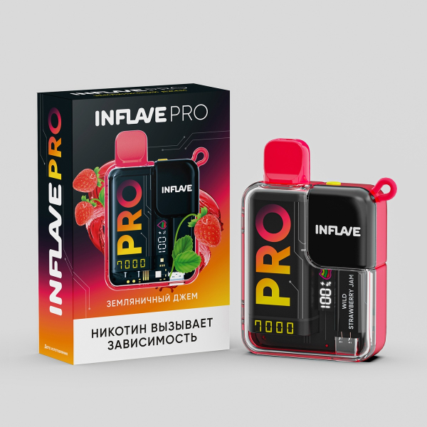 Электронка Inflave Pro Земляничный Джем (7000 Затяжек) в Нарьян-Маре