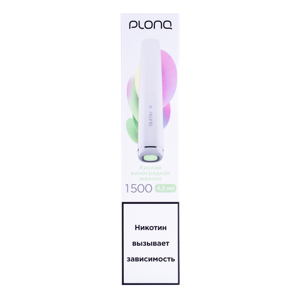 Электронка Plonq Plus Виноградная Жвачка (1500 Затяжек) 20 Мг в Нарьян-Маре