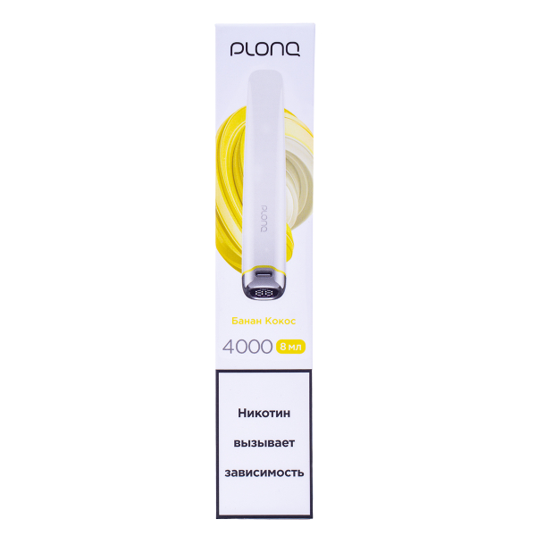 Электронка Plonq Plus Pro Банан Кокос (4000 Затяжек) 20 Мг в Нарьян-Маре