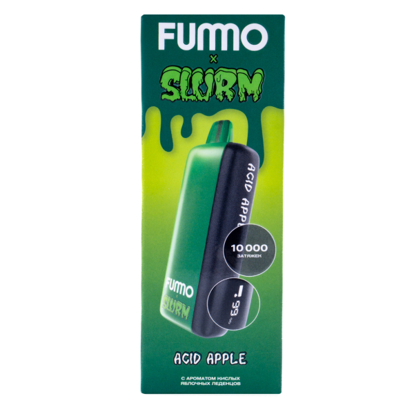 Электронка Fummo Indic Slurm Кислые Яблочные Леденцы (10 000 Затяжек) в Нарьян-Маре