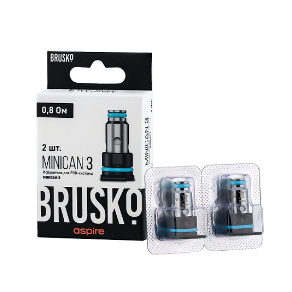 Испаритель Brusko Minican, 3, Af Mesh Coil, 0.8 Ом, Упак. 2 Шт в Нарьян-Маре