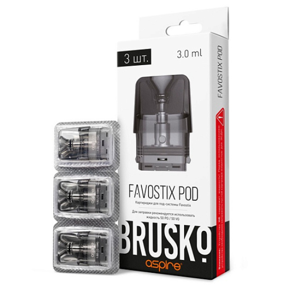 Сменный Картридж Brusko Favostix 0.6 Ом, Упак. 3 Шт в Нарьян-Маре