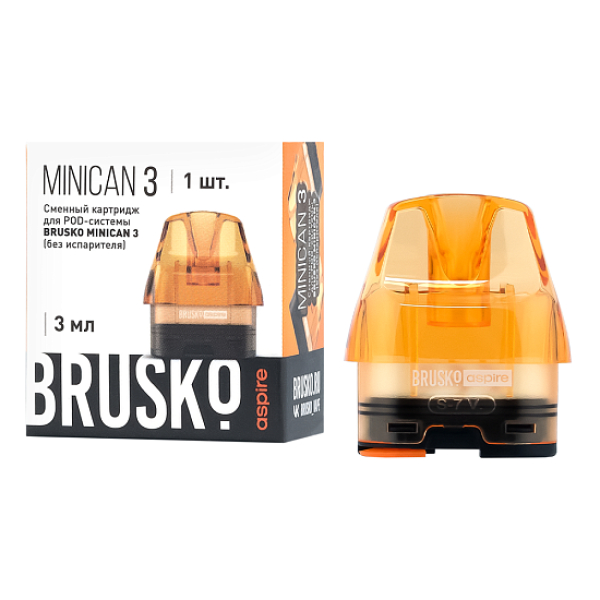 Сменный Картридж Brusko Minican 3, (Оранжевый), 3 Мл, Упак. 1 Шт в Нарьян-Маре
