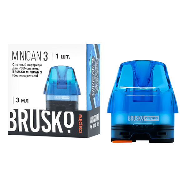 Сменный Картридж Brusko Minican 3, (Синий), 3 Мл, Упак. 1 Шт в Нарьян-Маре