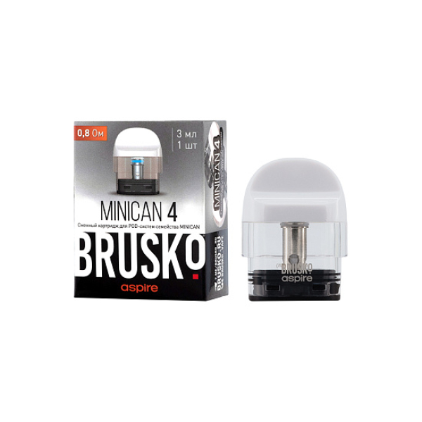 Сменный Картридж Brusko Minican 4 (3Мл) 0,8 Ом, Упак. 1 Шт белый в Нарьян-Маре