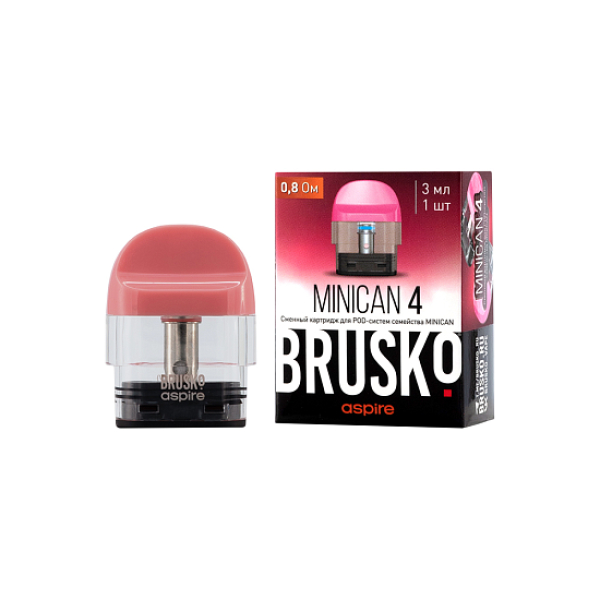 Сменный Картридж Brusko Minican 4 (3Мл) 0,8 Ом, Упак. 1 Шт розовый в Нарьян-Маре