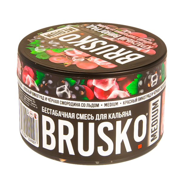 Смесь Brusko Medium Красный Виноград И Чёрная Смородина Со Льдом  250 гр в Нарьян-Маре