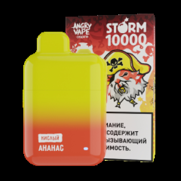Электронка Angry Vape  Storm Ананас 10000 затяжек в Нарьян-Маре