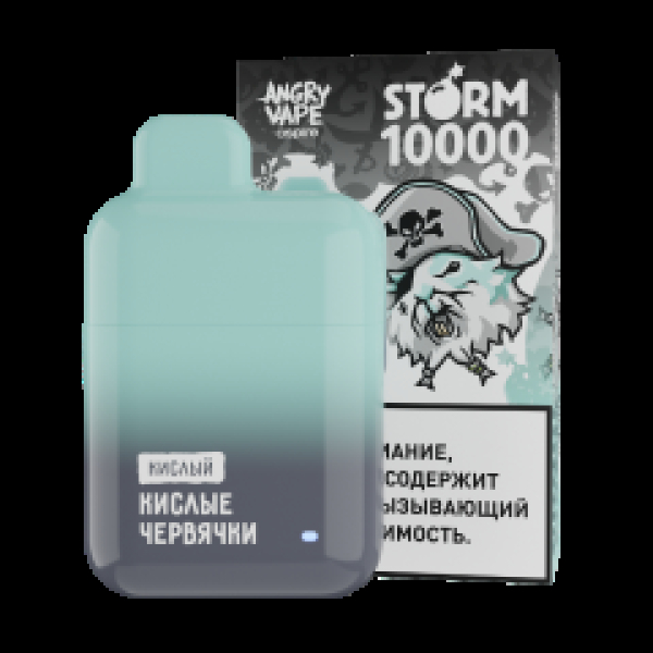 Электронка Angry Vape  Storm Кислые Червячки 10000 затяжек в Нарьян-Маре