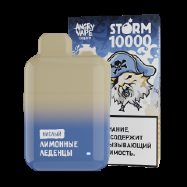 Электронка Angry Vape  Storm Лимонные Леденцы 10000 затяжек в Нарьян-Маре