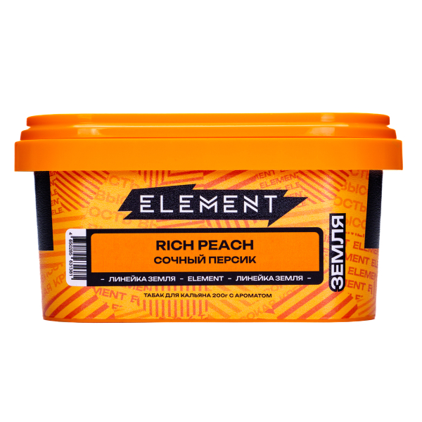 Табак Element Земля Rich Peach 200 грамм в Нарьян-Маре