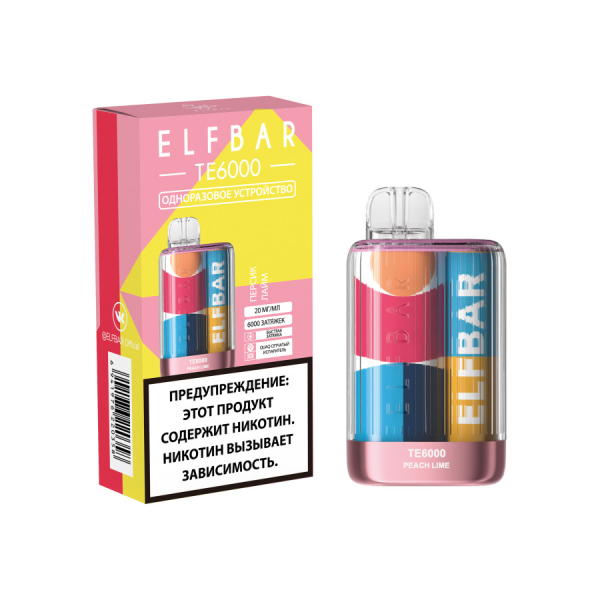 ЭСДН ELF BAR Te Персик Лайм 6000 затяжек в Нарьян-Маре