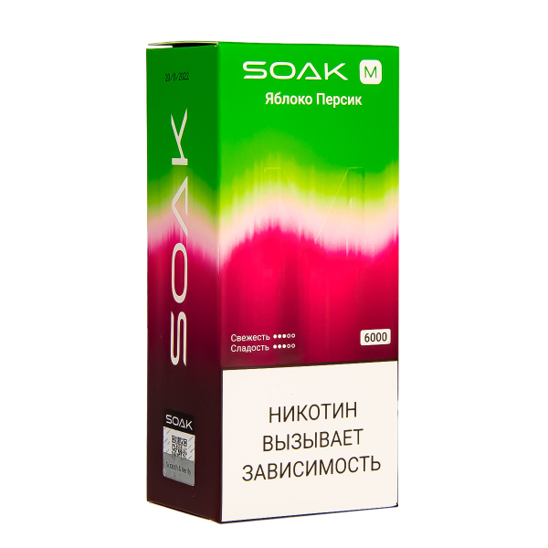 ЭСДН SOAK M Apple Peach Bonbon 6000 тяг в Нарьян-Маре