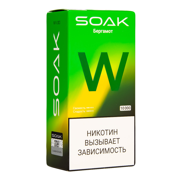 Электронная сигарета Soak W Бергамот 10000 в Нарьян-Маре