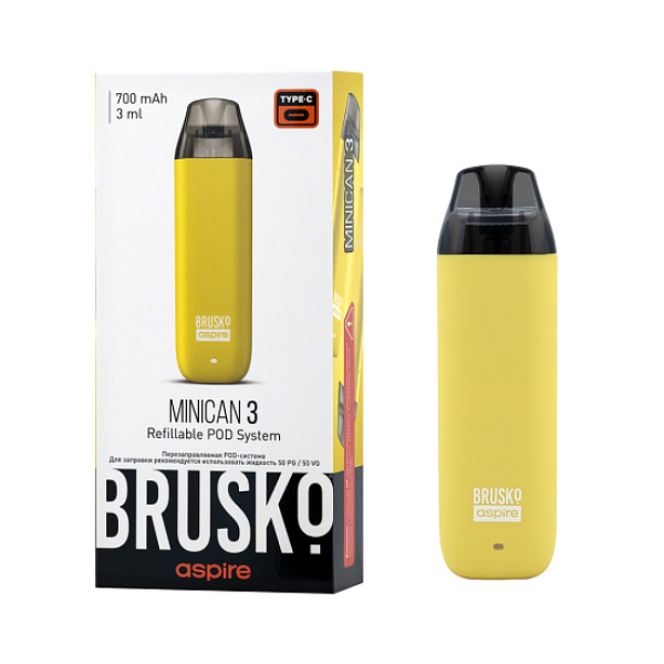 POD-система Brusko Minican 3 Жёлтый в Нарьян-Маре