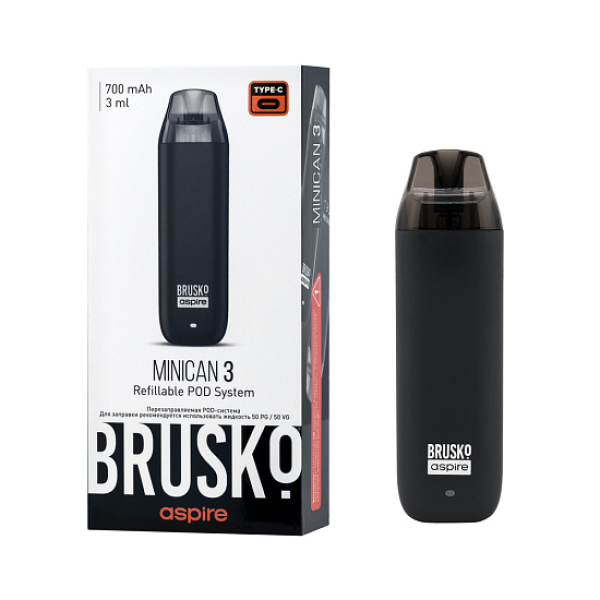 POD-система Brusko Minican 3 Чёрный в Нарьян-Маре