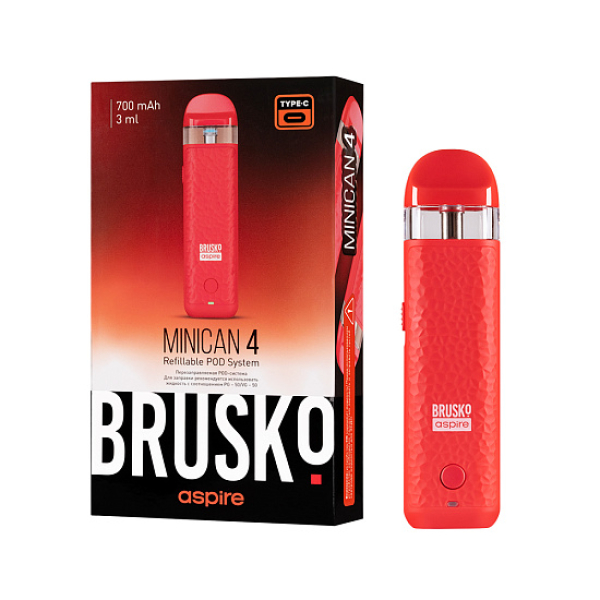 POD-система Brusko Minican 4 Красный в Нарьян-Маре