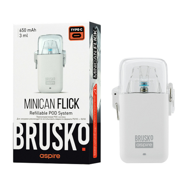 POD-система Brusko Minican Flick Белый в Нарьян-Маре