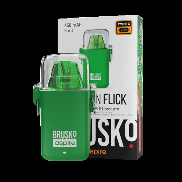 POD-система Brusko Minican Flick Зелёный в Нарьян-Маре