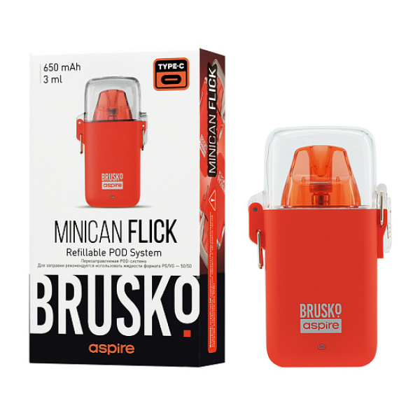 POD-система Brusko Minican Flick Красный в Нарьян-Маре