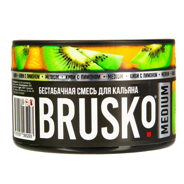Бестабачная смесь Brusko Medium Киви С Лимоном 250 грамм в Нарьян-Маре