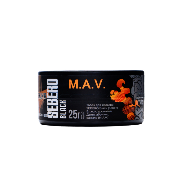 Табак Sebero Black Black M.a.v. 25 грамм в Нарьян-Маре