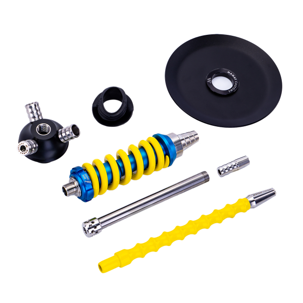 Кальян Mamay Customs Coilover Micro Голубой Жёлтый в Нарьян-Маре