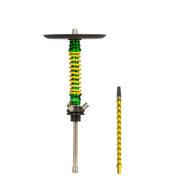 Кальян Mamay Customs Coilovers Mini Зелёный Сплеш Золотой в Нарьян-Маре