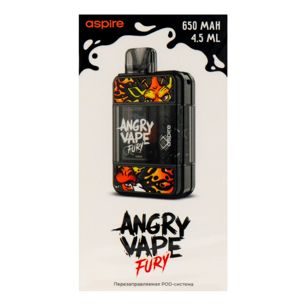 POD-система Brusko Angry Vape Fury 650 Mah Черный в Нарьян-Маре