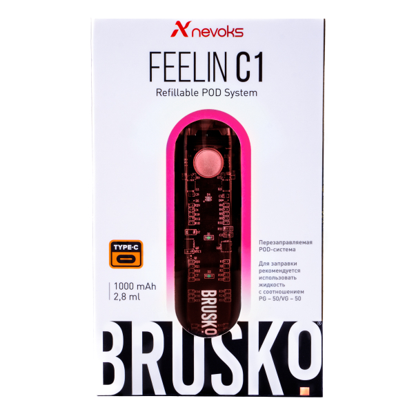 POD-система Brusko Feelin C1 Розовый в Нарьян-Маре
