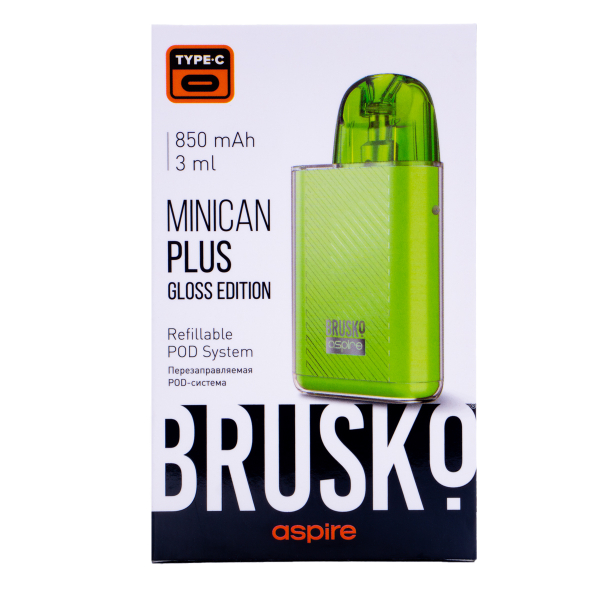 POD-система Brusko Minican Plus Gloss Edition Зелёный в Нарьян-Маре