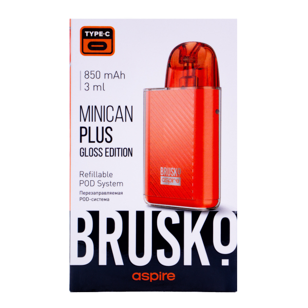 POD-система Brusko Minican Plus Gloss Edition Красный в Нарьян-Маре