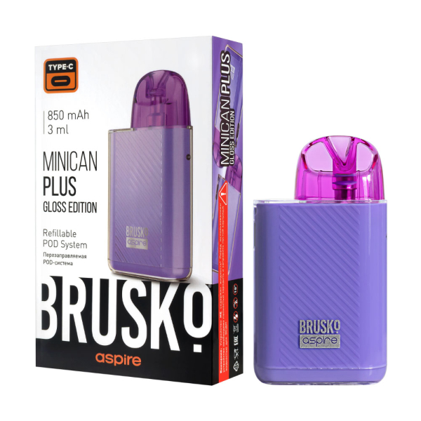 POD-система Brusko Minican Plus Gloss Edition Фиолетовый в Нарьян-Маре