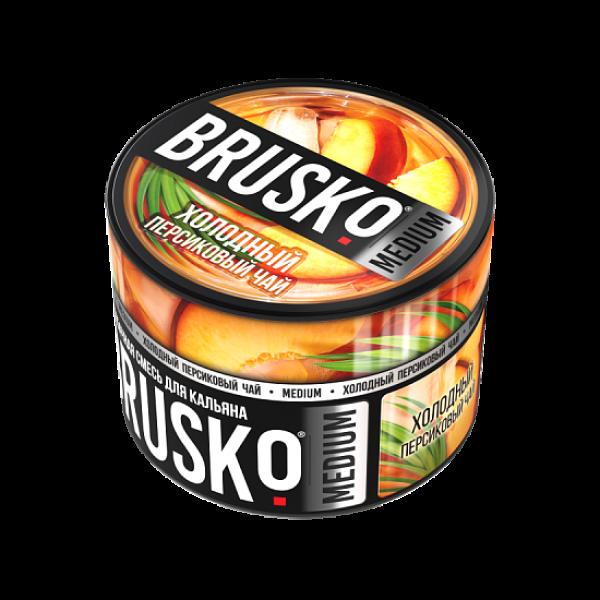 Бестабачная смесь Brusko Холодный Персиковый Чай Medium 50 грамм в Нарьян-Маре
