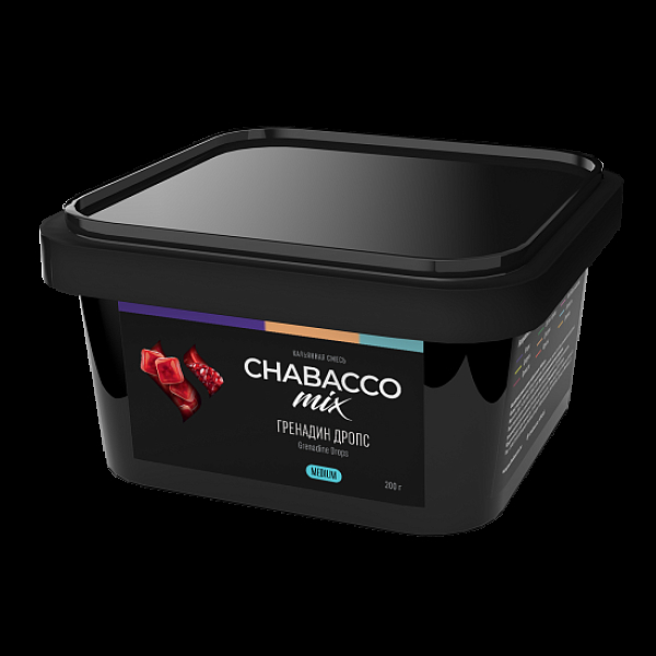 Бестабачная смесь Chabacco Mix Grenadine Drops Гренадин Дропс  Medium 200 грамм в Нарьян-Маре