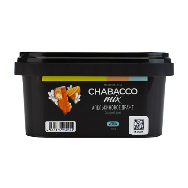 Бестабачная смесь Chabacco Mix Orange Dragee Апельсиновое Драже  Medium 200 грамм в Нарьян-Маре