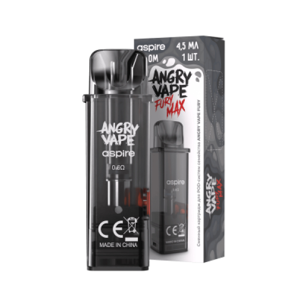Картридж Angry Vape Fury Max Чёрный 45 мл 0.6 Ом ( 1 шт.) в Нарьян-Маре