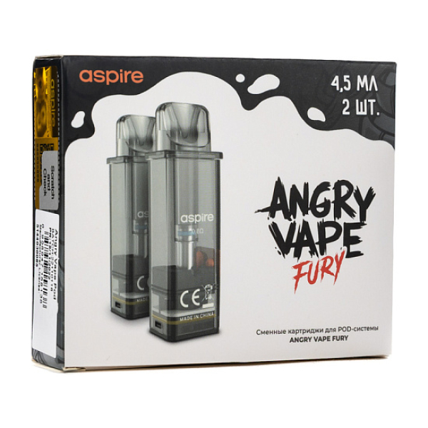 Картридж Angry Vape Fury 45 мл 0.8 Ом ( 2 шт.) в Нарьян-Маре