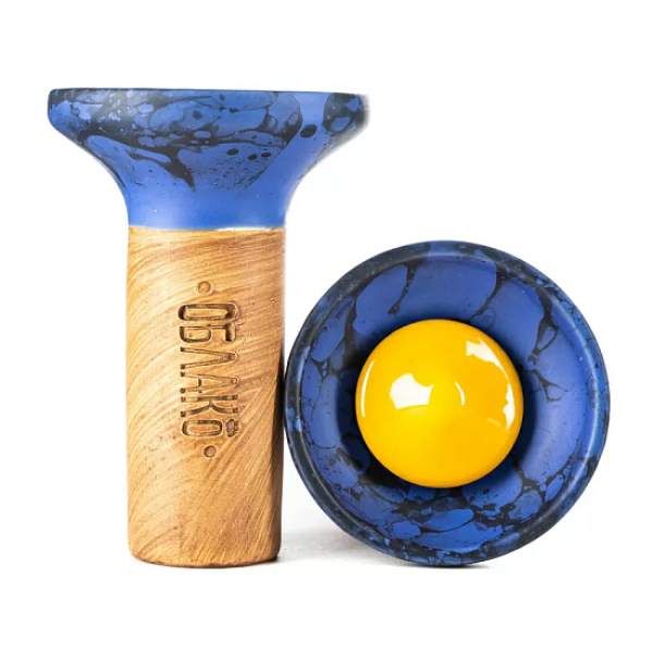 Чаша Облако Flow Yellow On Blue Black Marble в Нарьян-Маре