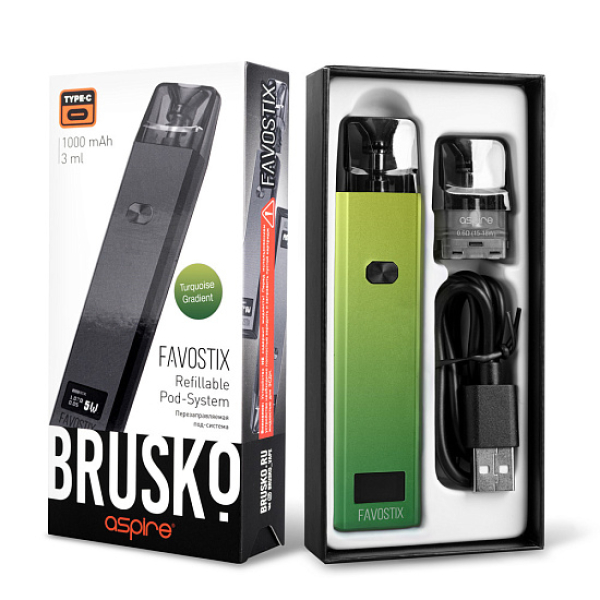 POD-система Brusko Favostix      Зеленый Градиент в Нарьян-Маре