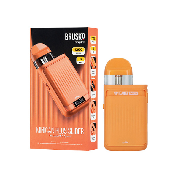 POD-система Brusko Minican      Plus Slider Оранжевый в Нарьян-Маре